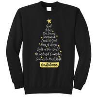 Names Of Jesus Christian Faith Christmas Tree Tall Sweatshirt