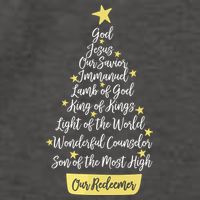 Names Of Jesus Christian Faith Christmas Tree Vector Backpack