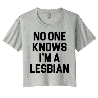 No One Knows I'm A Lesbian Crop Top
