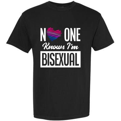 No One Knows I'm Bisexual Bi Pride Bisexual Gift Garment-Dyed Heavyweight T-Shirt