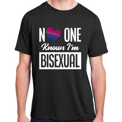 No One Knows I'm Bisexual Bi Pride Bisexual Gift Adult ChromaSoft Performance T-Shirt