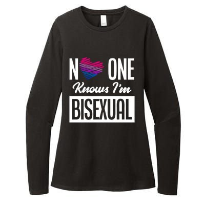 No One Knows I'm Bisexual Bi Pride Bisexual Gift Womens CVC Long Sleeve Shirt