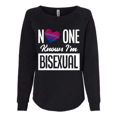 No One Knows I'm Bisexual Bi Pride Bisexual Gift Womens California Wash Sweatshirt