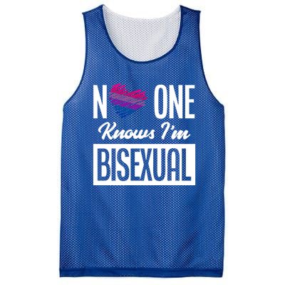 No One Knows I'm Bisexual Bi Pride Bisexual Gift Mesh Reversible Basketball Jersey Tank