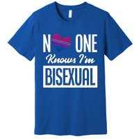 No One Knows I'm Bisexual Bi Pride Bisexual Gift Premium T-Shirt