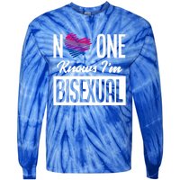 No One Knows I'm Bisexual Bi Pride Bisexual Gift Tie-Dye Long Sleeve Shirt