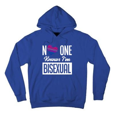 No One Knows I'm Bisexual Bi Pride Bisexual Gift Tall Hoodie