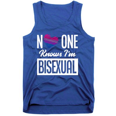 No One Knows I'm Bisexual Bi Pride Bisexual Gift Tank Top