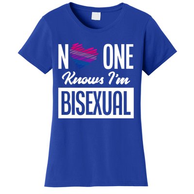 No One Knows I'm Bisexual Bi Pride Bisexual Gift Women's T-Shirt