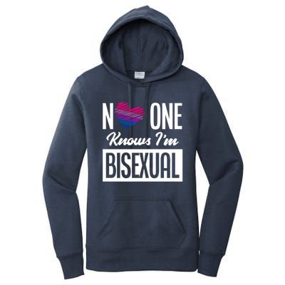 No One Knows I'm Bisexual Bi Pride Bisexual Gift Women's Pullover Hoodie