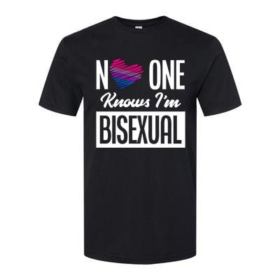 No One Knows I'm Bisexual Bi Pride Bisexual Gift Softstyle CVC T-Shirt