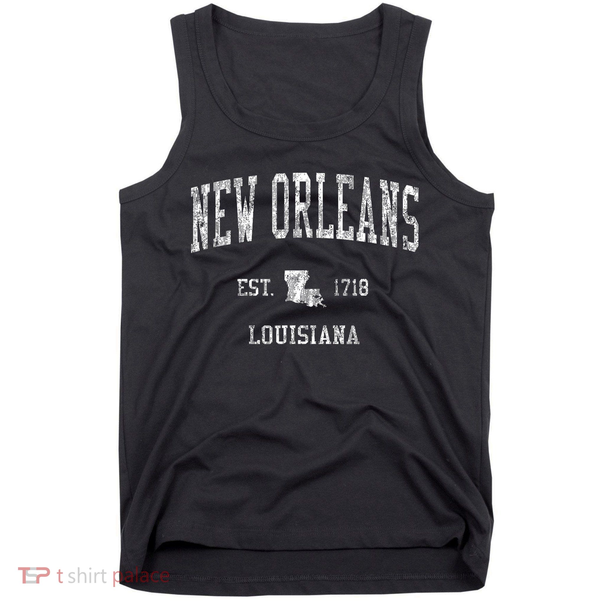 New Orleans Louisiana La Vintage Sports Design Tank Top