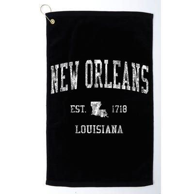 New Orleans Louisiana La Vintage Sports Design Golf Towel