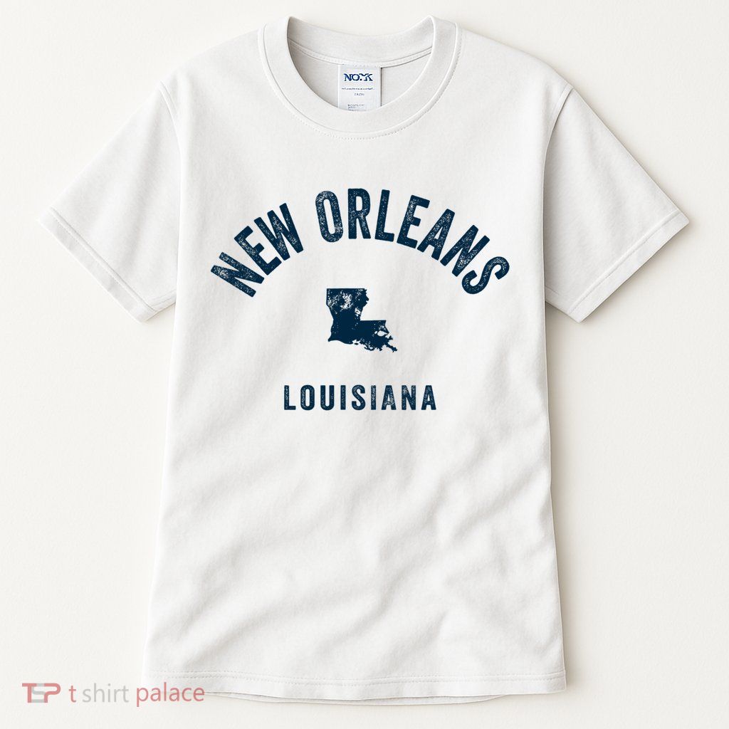 New Orleans Louisiana La Vintage 70s Sports Print Tall T-Shirt