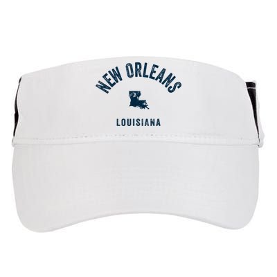 New Orleans Louisiana La Vintage 70s Sports Print Adult Drive Performance Visor