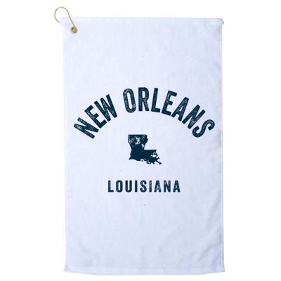 New Orleans Louisiana La Vintage 70s Sports Print Golf Towel