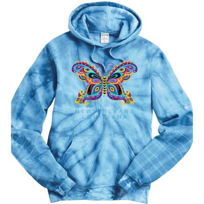 New Orleans Louisiana Souvenir Butterfly Graphic Tie Dye Hoodie