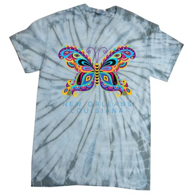 New Orleans Louisiana Souvenir Butterfly Graphic Tie-Dye T-Shirt