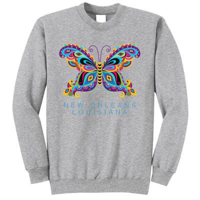 New Orleans Louisiana Souvenir Butterfly Graphic Tall Sweatshirt