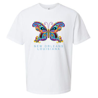 New Orleans Louisiana Souvenir Butterfly Graphic Sueded Cloud Jersey T-Shirt