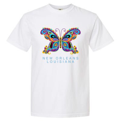 New Orleans Louisiana Souvenir Butterfly Graphic Garment-Dyed Heavyweight T-Shirt