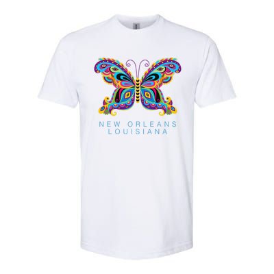 New Orleans Louisiana Souvenir Butterfly Graphic Softstyle CVC T-Shirt