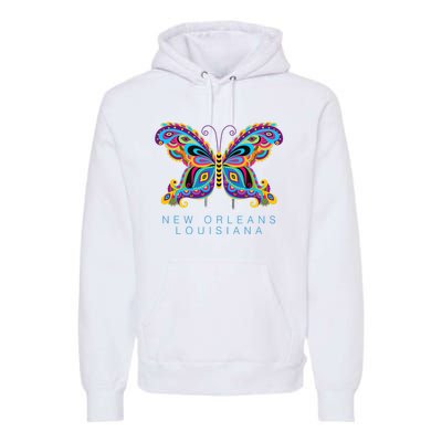 New Orleans Louisiana Souvenir Butterfly Graphic Premium Hoodie