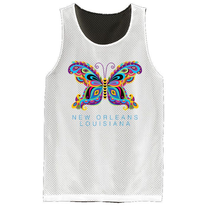 New Orleans Louisiana Souvenir Butterfly Graphic Mesh Reversible Basketball Jersey Tank