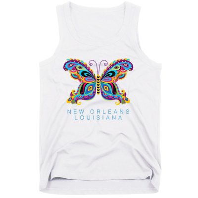 New Orleans Louisiana Souvenir Butterfly Graphic Tank Top