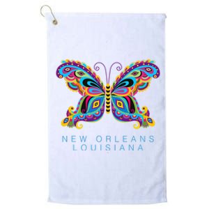 New Orleans Louisiana Souvenir Butterfly Graphic Platinum Collection Golf Towel