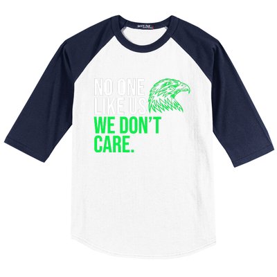 No One Likes Us We DonT Care Football Fan Baseball Sleeve Shirt