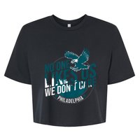 No One Likes Us We Don't Care Vintage Philly Bird Gang Funny Bella+Canvas Jersey Crop Tee