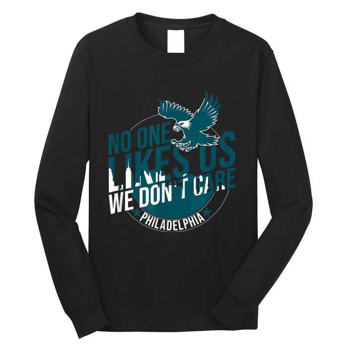 No One Likes Us We Don't Care Vintage Philly Bird Gang Funny Long Sleeve Shirt