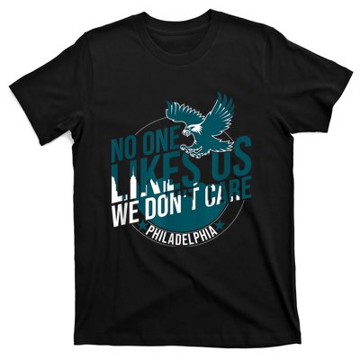 No One Likes Us We Don't Care Vintage Philly Bird Gang Funny T-Shirt