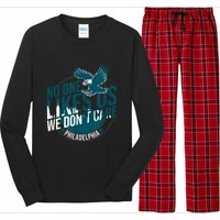 No One Likes Us We Don't Care Vintage Philly Bird Gang Funny Long Sleeve Pajama Set