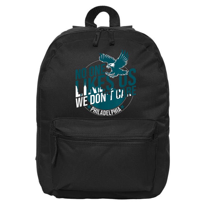 No One Likes Us We Don't Care Vintage Philly Bird Gang Funny 16 in Basic Backpack