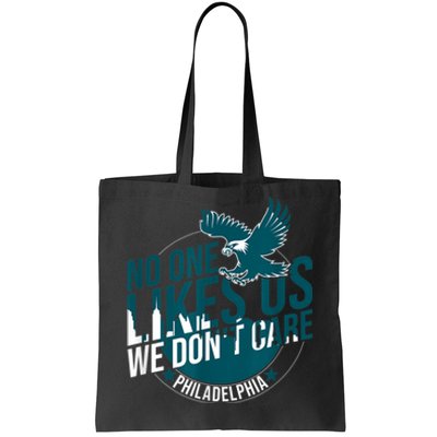 No One Likes Us We Don't Care Vintage Philly Bird Gang Funny Tote Bag