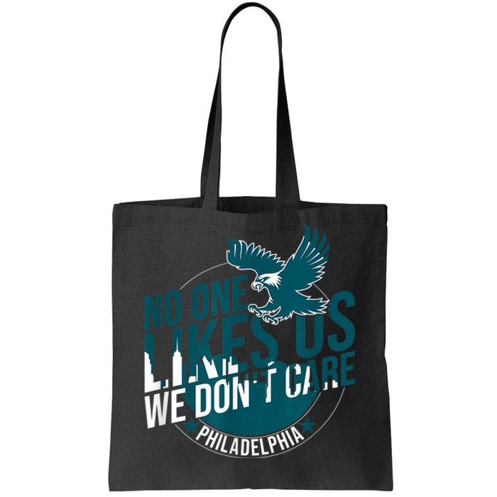 No One Likes Us We Don't Care Vintage Philly Bird Gang Funny Tote Bag