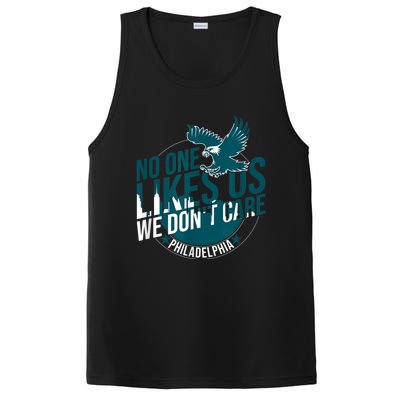 No One Likes Us We Don't Care Vintage Philly Bird Gang Funny PosiCharge Competitor Tank