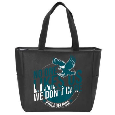 No One Likes Us We Don't Care Vintage Philly Bird Gang Funny Zip Tote Bag