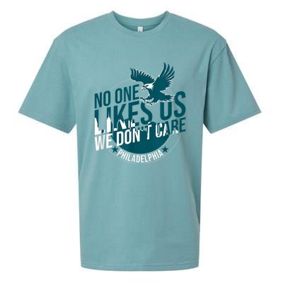 No One Likes Us We Don't Care Vintage Philly Bird Gang Funny Sueded Cloud Jersey T-Shirt