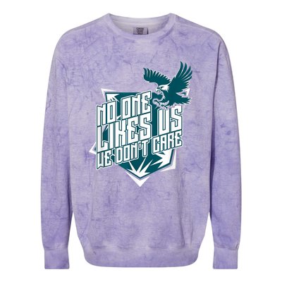 No One Likes Us We Don't Care Vintage Philly No One Likes Us We Don't Care Colorblast Crewneck Sweatshirt