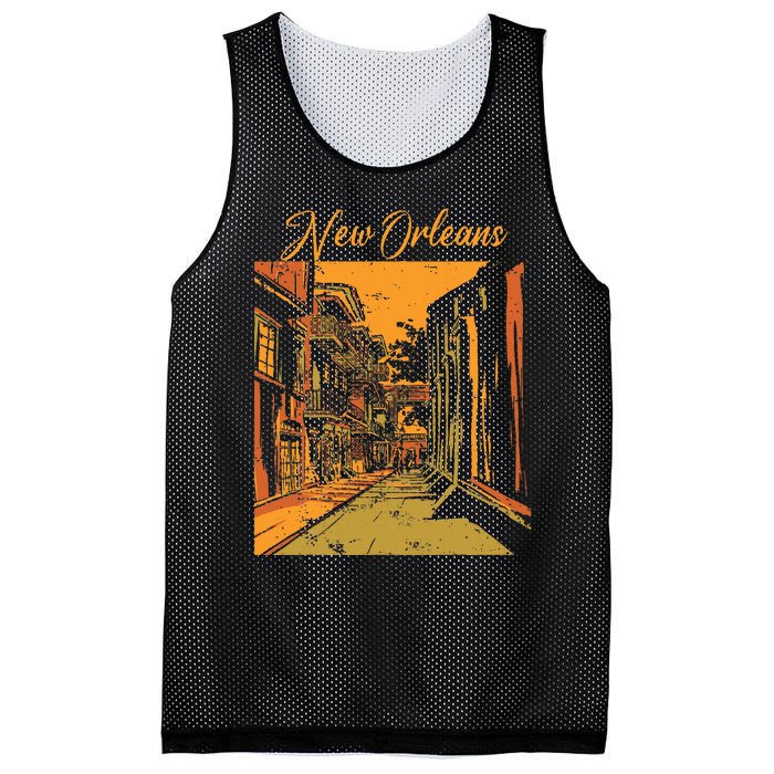 New Orleans Louisiana Souvenir Bourbon Street Mesh Reversible Basketball Jersey Tank