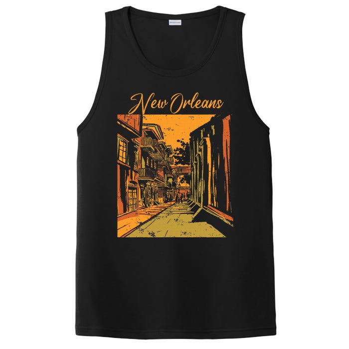 New Orleans Louisiana Souvenir Bourbon Street PosiCharge Competitor Tank