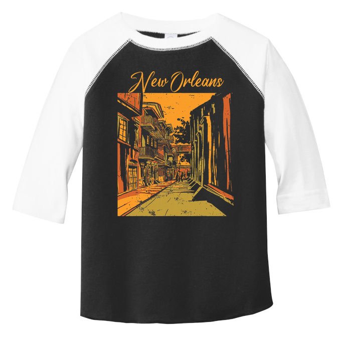New Orleans Louisiana Souvenir Bourbon Street Toddler Fine Jersey T-Shirt