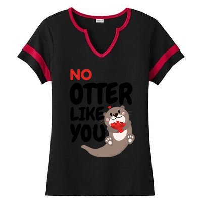 No Otter Like You Funny Otter Phrase Sweet Otter Gift Ladies Halftime Notch Neck Tee