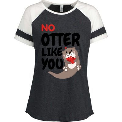 No Otter Like You Funny Otter Phrase Sweet Otter Gift Enza Ladies Jersey Colorblock Tee