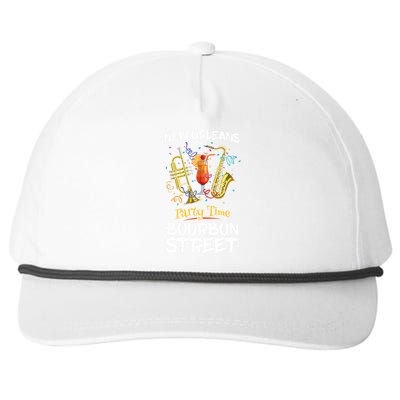 New Orleans Louisiana Bourbon Street Jazz Party Souvenir Snapback Five-Panel Rope Hat