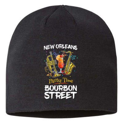 New Orleans Louisiana Bourbon Street Jazz Party Souvenir Sustainable Beanie