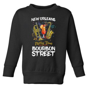 New Orleans Louisiana Bourbon Street Jazz Party Souvenir Toddler Sweatshirt